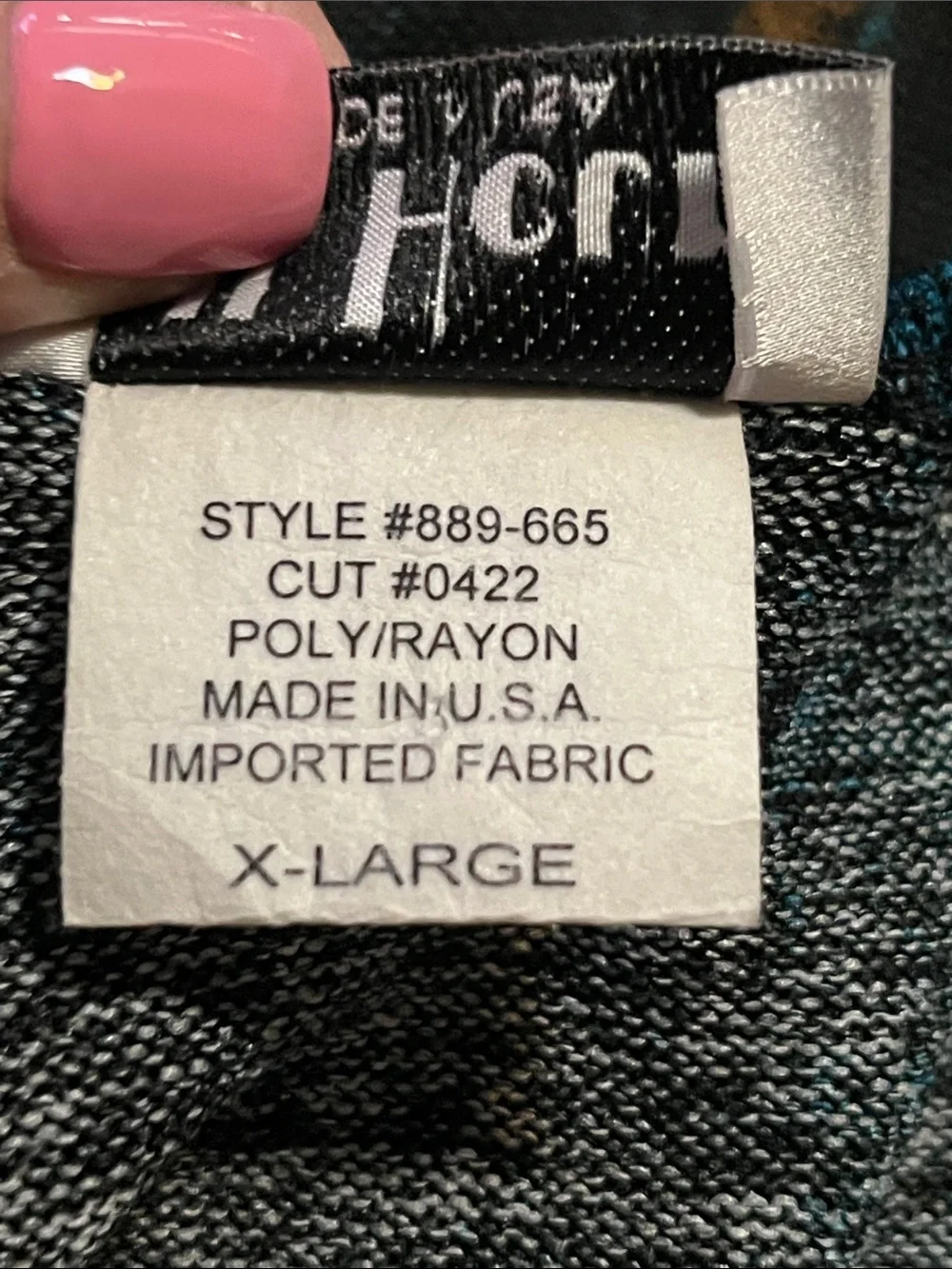 Open-Front Longline Cardigan in Teal, Black & Brown Brushstroke
